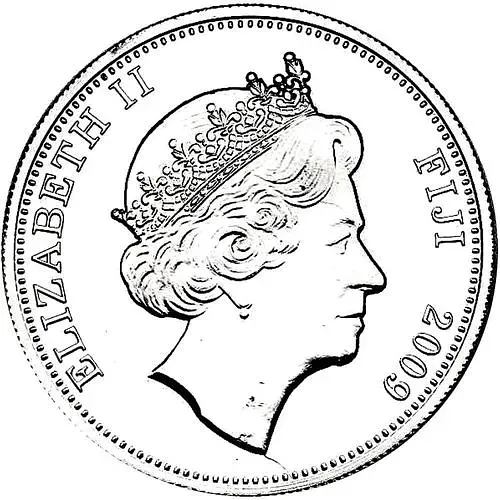 1 доллар 2009, Тропические рыбы - Огненный ангел [Фиджи]