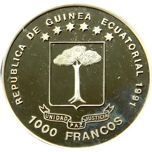 1000 франков 1991, Бранденбургские ворота [Экваториальная Гвинея]