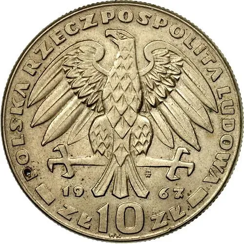 10 Zlotych 1967, 20th Anniversary of the Death of Karol Świerczewski [Poland]