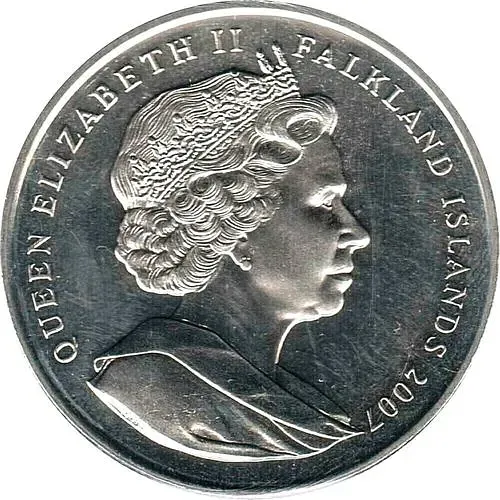 1 крона 2007, 10 лет со дня смерти Принцессы Дианы [Фолклендские острова]