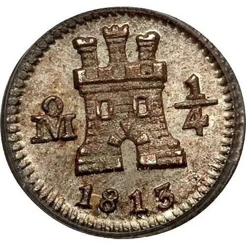 ¼ реала 1796-1816 [Мексика]