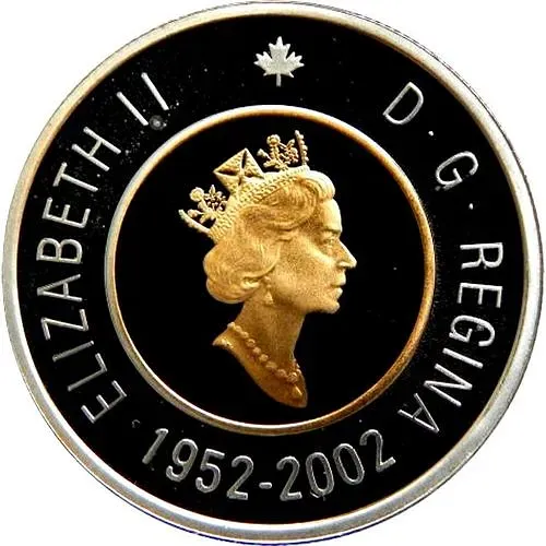 2 доллара 2002, 50 лет правлению Королевы Елизаветы II [Канада]