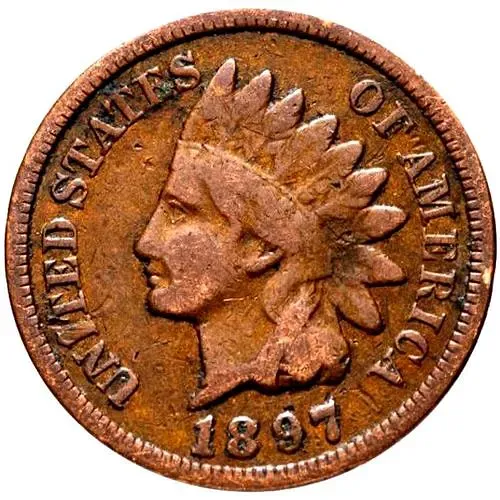 1 цент 1897, Indian Head Cent [США]