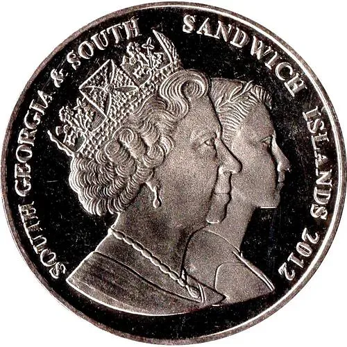 2 фунта 2012, Жизнь Елизаветы II - Королева-мать с младенцем Елизаветой II [Южная Георгия и Южные Сандвичевы Острова]