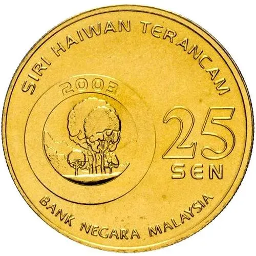 25 сенов 2003, Вымирающие виды - Индийский замбар [Малайзия]