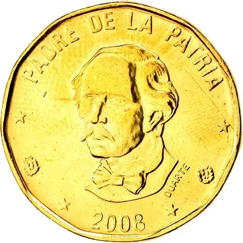 1 песо 2008, Не магнетик [Доминикана / Доминика]