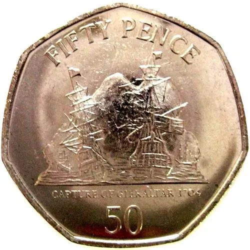 50 пенсов 2010, захват Гибралтара [Гибралтар]