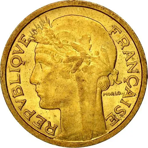 50 сантимов 1941, Алюминиевая бронза /жёлтый цвет/ [Франция]