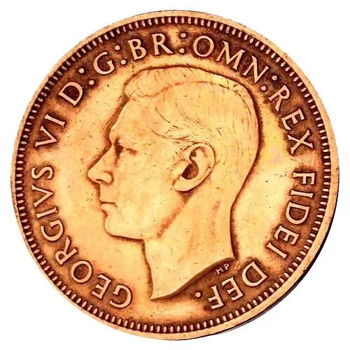 1/2 Penny 1951, PL, Mint Mark: "PL" - London [Australia]