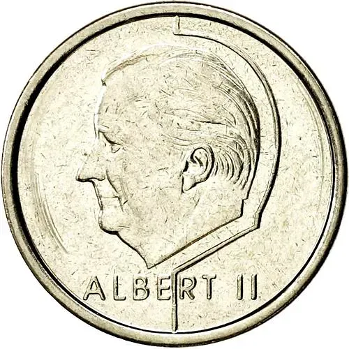 1 франк 1997, надпись на французском - "BELGIQUE" [Бельгия]