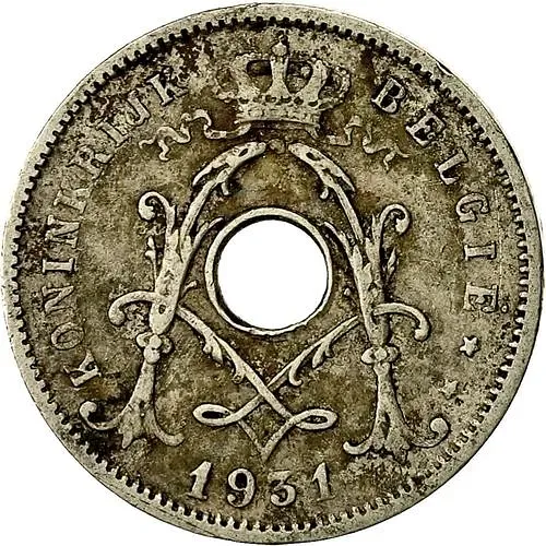 5 сантимов 1931, Звезда [Бельгия]