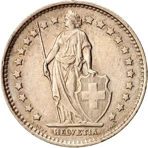 1 франк 1968, B, знак монетного двора [Швейцария]