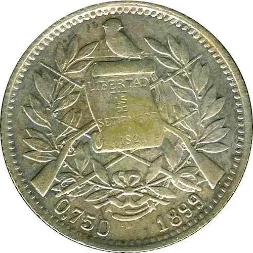 1 Real 1899, .750 Fineness on Obverse [Guatemala]