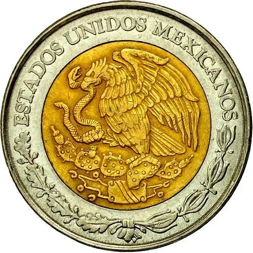 5 новых песо 1992 [Мексика]