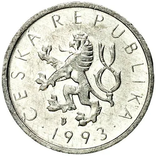 10 геллеров 1993, b’, знак монетного двора: "b’" (b с короной) - Яблонец-над-Нисой, Чехия [Чехия]