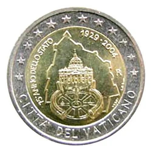 2 евро 2004, 75 лет образования Государства Ватикан [Ватикан]