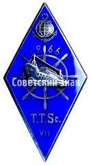Badge "For Graduation from the Tallinn Shipbuilding Technical School (TTSc). VII Graduating Class. 1966"
