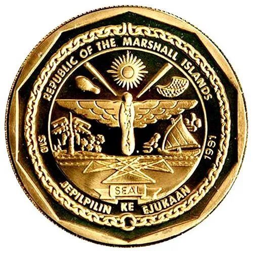 10 долларов 1991, Focke-Wulf Fw 190 Würger [Маршалловы Острова]