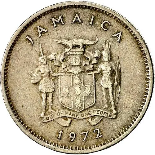 5 центов 1972, без обозначения монетного двора [Ямайка]