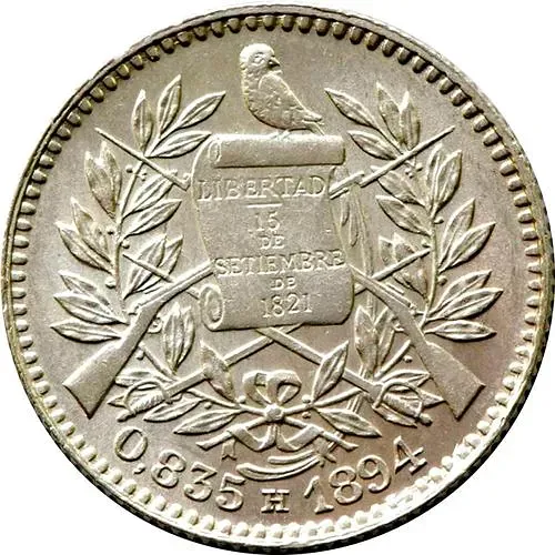 ½ реала 1894-1897 [Гватемала]