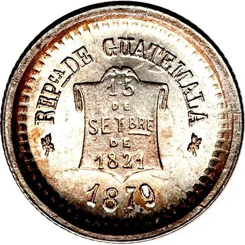 ½ реала 1878-1893 [Гватемала]