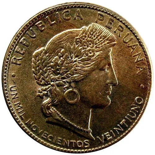 20 сентаво 1921, UN MIL NOVECIENTOS VEINTIUNO [Перу]