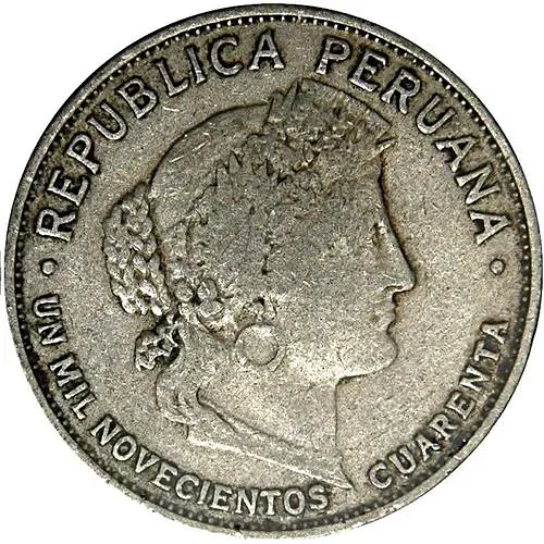 10 сентаво 1921, UN MIL NOVECIENTOS VEINTIUNO [Перу]