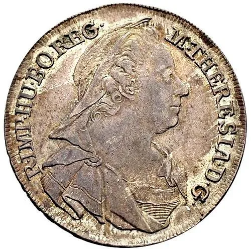 ½ талера 1772, Мария Терезия - герб Австрии в центре [Австрия]