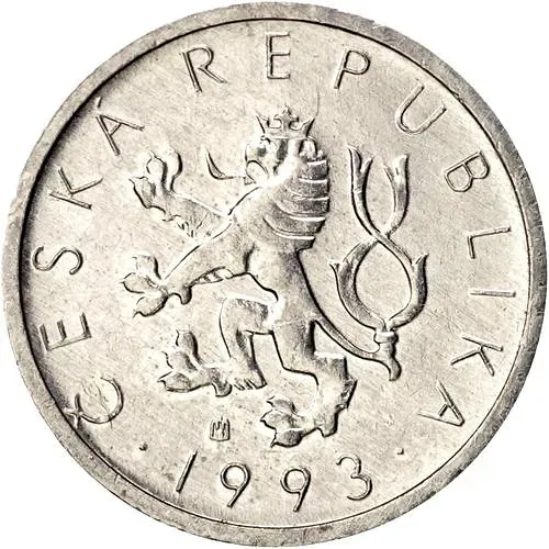 10 геллеров 1993, знак монетного двора: "HM" (замок) - Гамбург, Германия [Чехия]