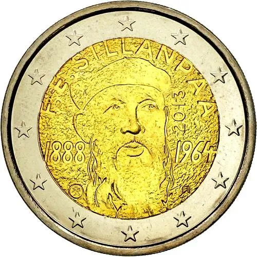 2 евро 2013, 125 лет со дня рождения Франса Эмиля Силланпяя [Финляндия]