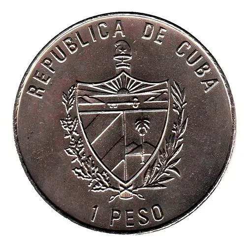 1 песо 2009, 50 лет Революции - Фидель и Рауль Кастро (медно-никелевый сплав) [Куба]