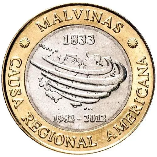 2 песо 2012, 30 лет войне за Фолькленды [Аргентина]