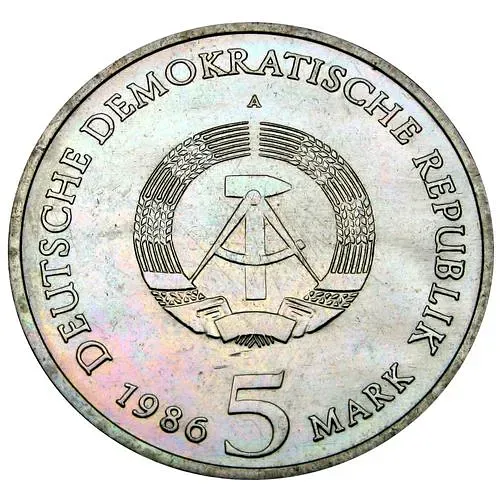 5 Marks 1986, New Palace [Germany / GDR]