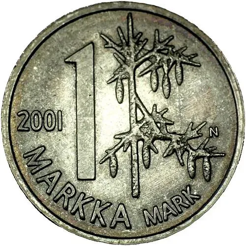 1 марка 2001, М, памятная [Финляндия]