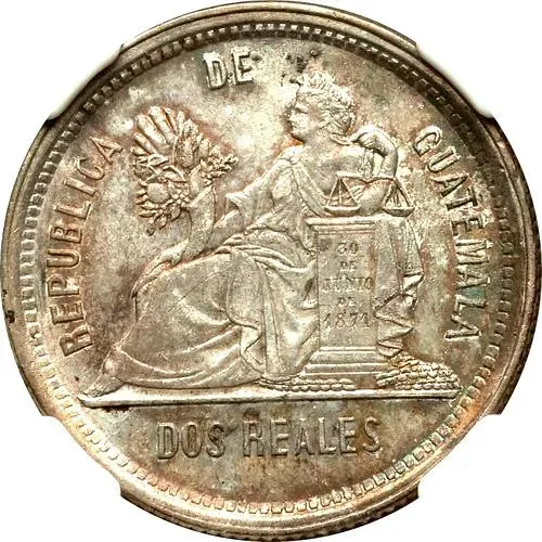 2 реала 1879 [Гватемала]