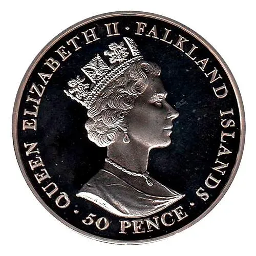 50 пенсов 2001, 100 лет со дня смерти Королевы Виктории [Фолклендские острова]