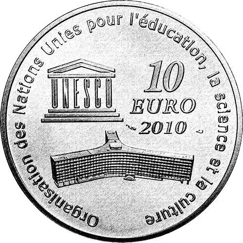 10 евро 2010, Культурное наследие ЮНЕСКО - Тадж-Махал [Франция]