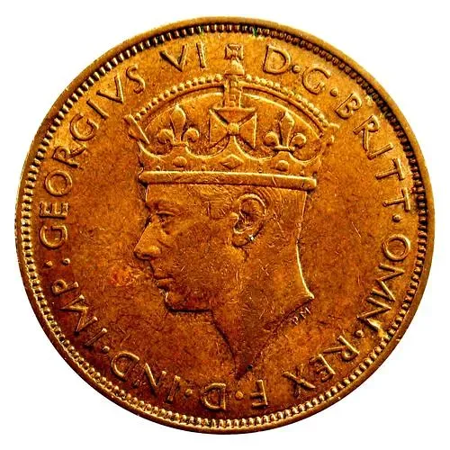 2 шиллинга 1947, KN, знак монетного двора: "KN" - Кингз Нортон Металл, Бирмингем [Британская Западная Африка]