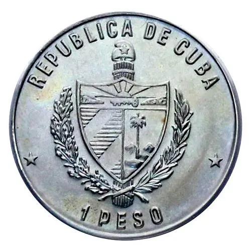 1 песо 1987, 70 лет революции [Куба]