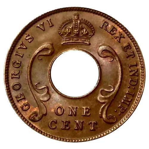 1 цент 1942, без букв [Восточная Африка]