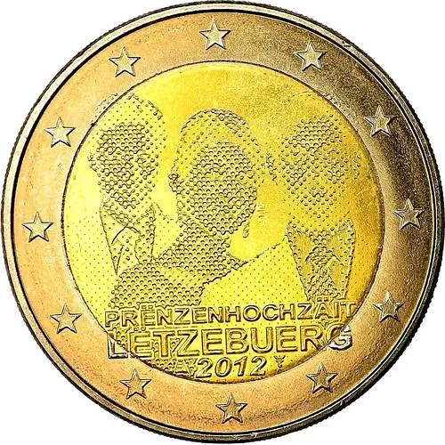 2 евро 2012, Свадьба Великого герцога Гийома и бельгийской графини Стефании де Ланнуа [Люксембург]