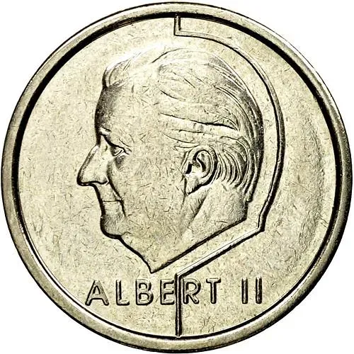 1 франк 1997, надпись на голландском - "BELGIE" [Бельгия]