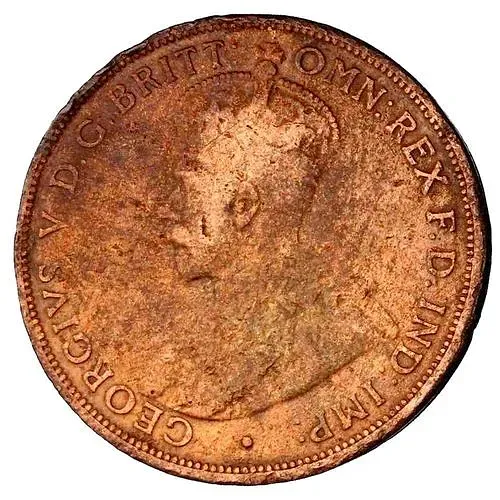 1 пенни 1915, без обозначения монетного двора [Австралия]