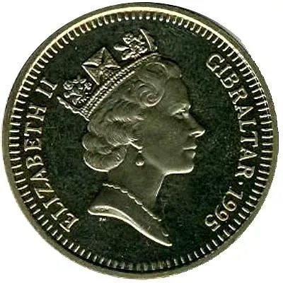 5 фунтов 1995, 50 лет Победы в Европе (VE Day) [Гибралтар]