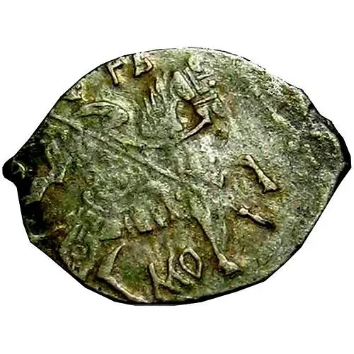 копейка Лжедмитрия I 1605-1606, ГД-МО-РЬ с именем Федора без отчества [Москва]