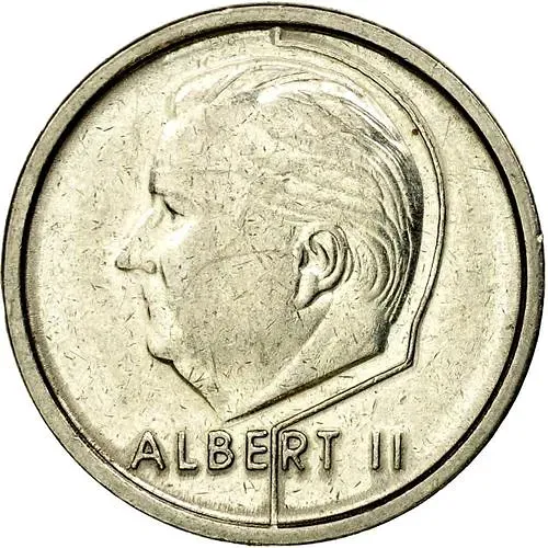 1 франк 1995, надпись на французском - "BELGIQUE" [Бельгия]