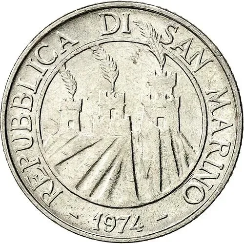 2 лиры 1974 [Сан-Марино]