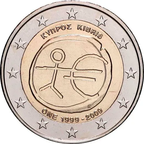 2 евро 2009, 10 лет монетарной политики ЕС (EMU) и введения евро [Кипр]