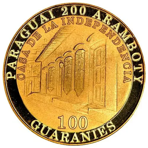 100 гуарани 2011, 200 лет Независимости Парагвая [Парагвай]