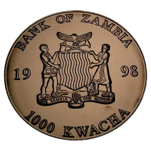 1000 квач 1998, память о Диане [Замбия] Proof